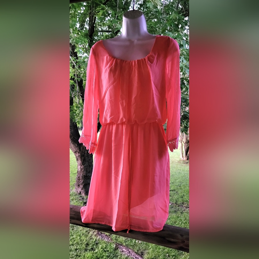 City Triangles beautiful pink/peach summer short dress size med